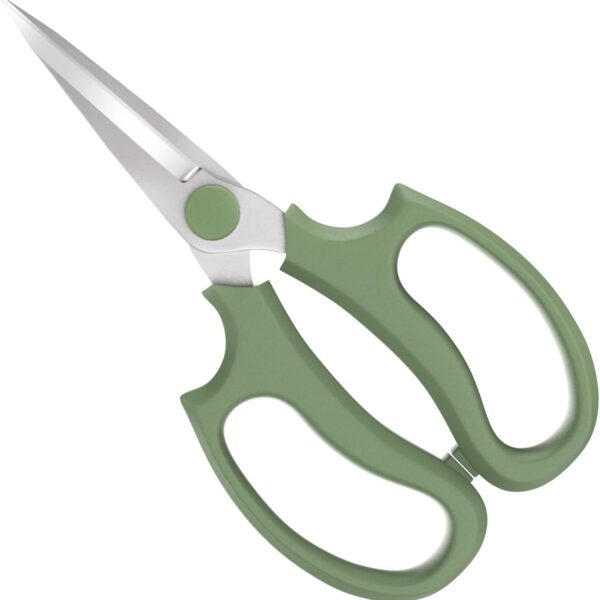 Flower Scissors, Strong Floral Shears, Premium Steel Pointed Garden Pruning Shears Floral Fruits Leaf Scissors Hand Pruner Snip Trimming Tool for Gardening Flower Arrangement,Avocado Green