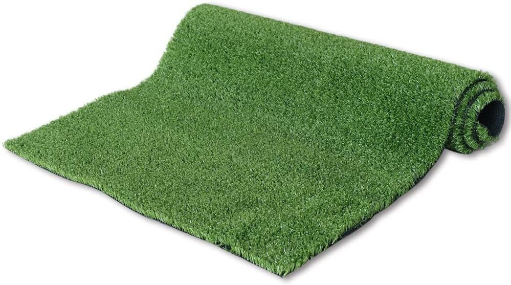 Artificial Grass Lawn 3FTX10FT,Economy Indoor Outdoor Synthetic Grass Mat, Backyard Patio Garden Balcony Rug, Rubber Backing/Drainage Holes