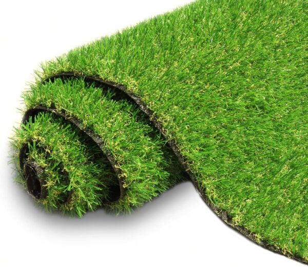Artificial Turf Grass 4' x 6' with Drainage, 0.8 Inch Realistic Fake Grass Rug Indoor Outdoor Lawn Landscape for Garden, Balcony, Backyard, Patio, Synthetic Grass Mat for Pet Dogs, Customized