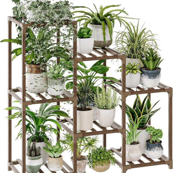 Plant Stand Indoor Plant Shelf Outdoor Wood Plant Rack for Multiple Plants 3 Tiers Ladder Plant Pot Holder for Living Room Patio  Home Decor for Gardening